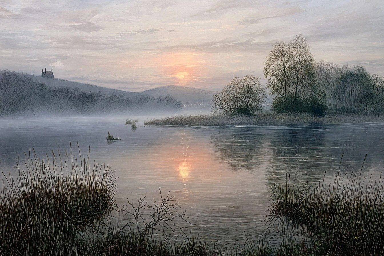 The town by the lake