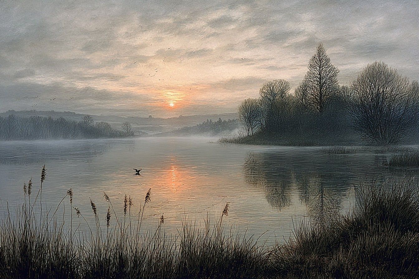 The lake at dawn from St George and the Dragon