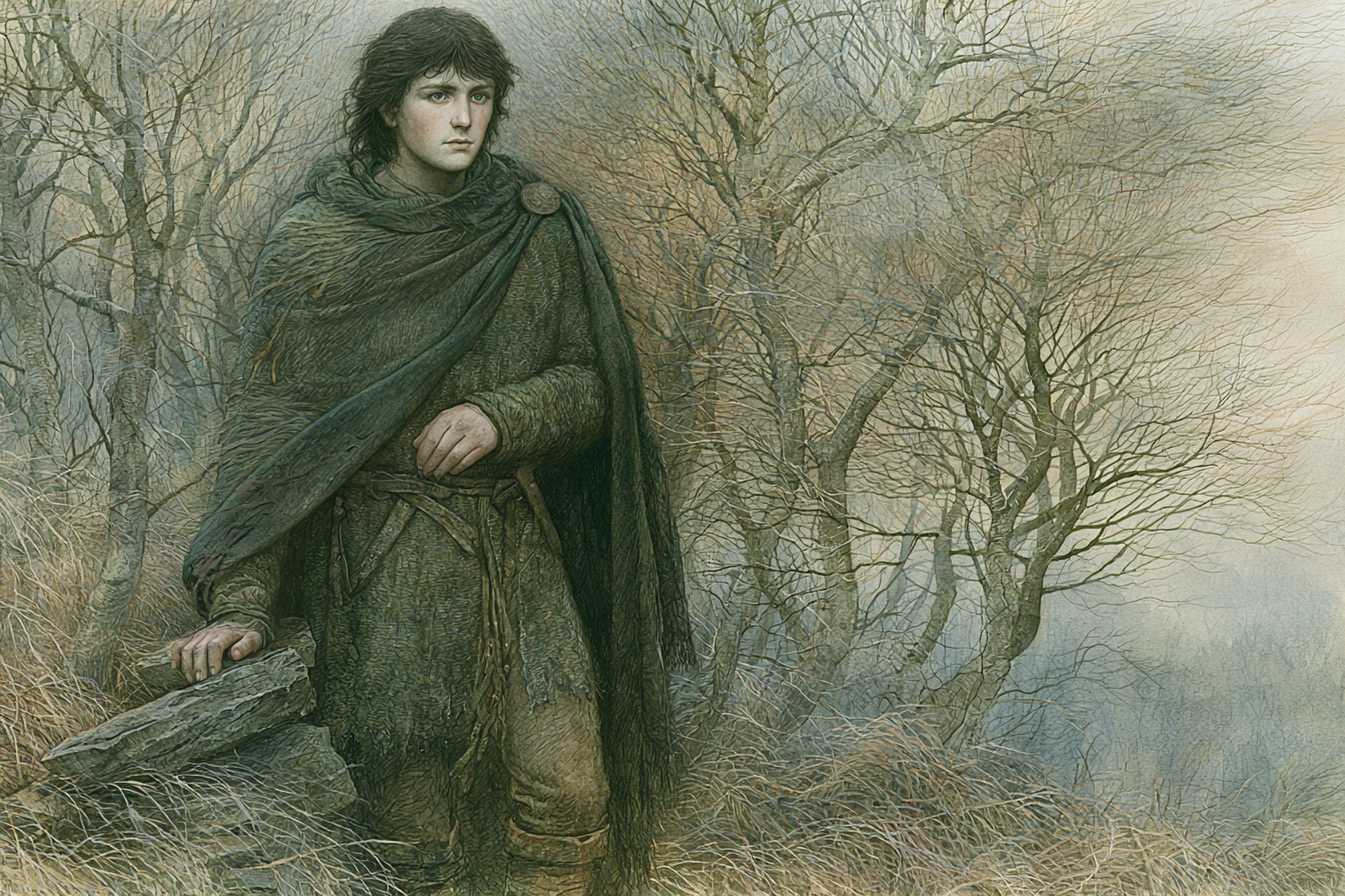Tam Lin beneath the trees at Carterhaugh